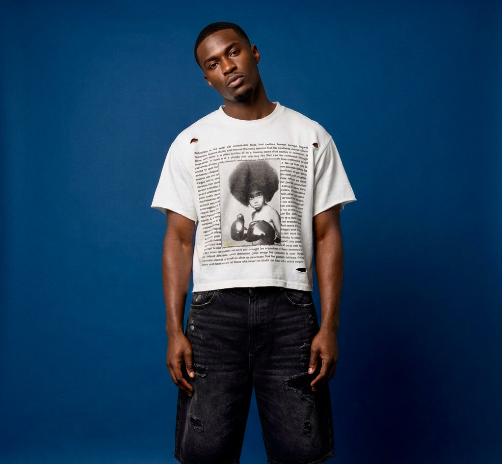 CROPPED BOXY TEE - "WHITE"